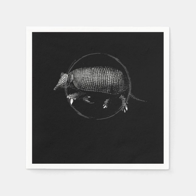 Servilleta De Papel Armadillo Retro (Anverso)