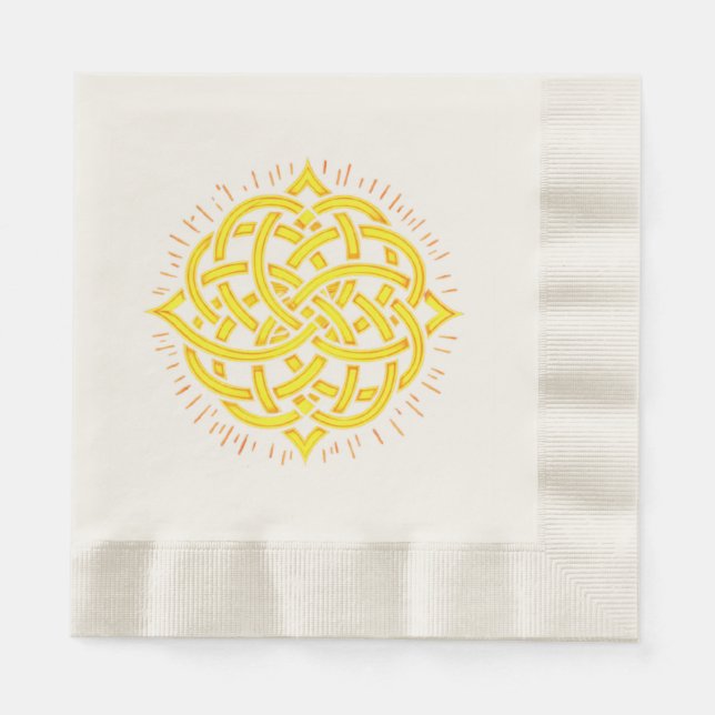 Servilleta De Papel Armonía infinita: Arte de símbolo sagrado de Manda (Anverso)