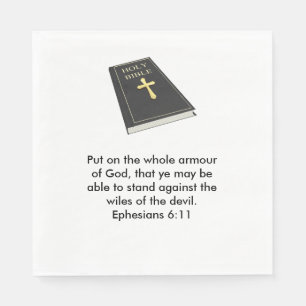 Servilleta De Papel Armor de las servilletas de Dios con la Biblia
