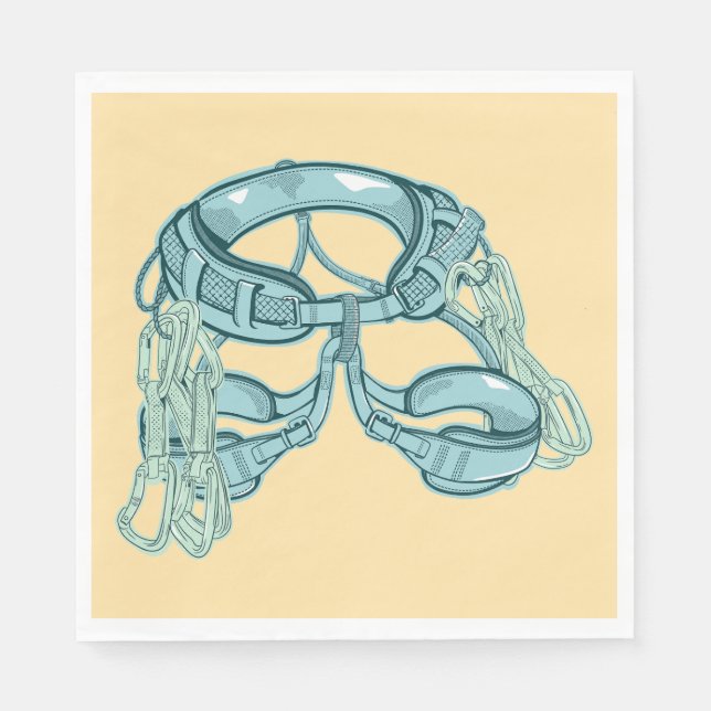 Servilleta De Papel Arnés de escalada de roca con dibujos rápidos (Anverso)