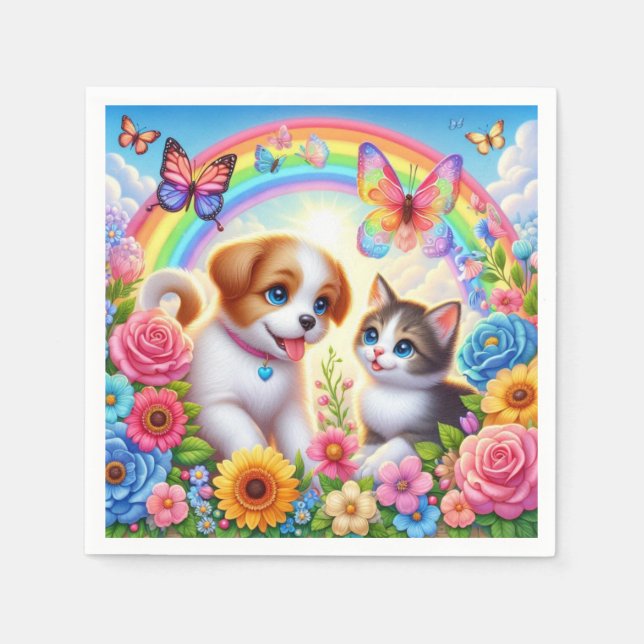 Servilleta De Papel Aroma de cachorro/gatito (Anverso)