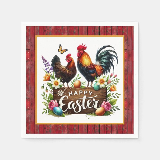 Servilleta De Papel Aroma de Cute Happy Easter (Anverso)