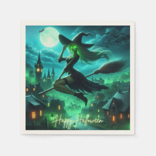 Servilleta De Papel Aroma verde espumoso bruja Halloween