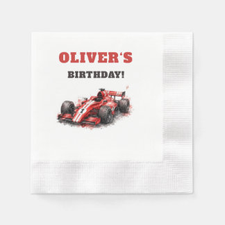Servilleta De Papel ¡Arranca tus motores! Cumpleaños del coche de carr