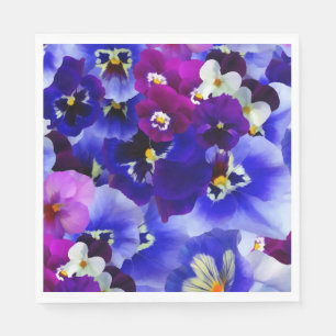 Servilleta De Papel Arreglo de las flores azules