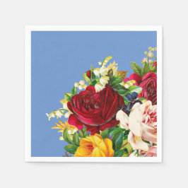 Servilleta De Papel Arreglo de rosas rojas y amarillas