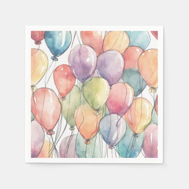 Servilleta De Papel Arriba, Arriba y Ausente Fiesta de Cumpleaños (Anverso)