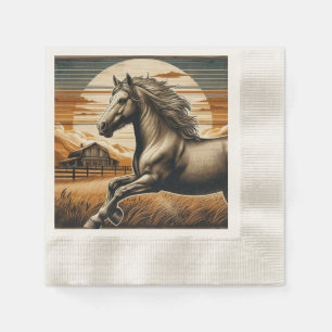 Servilleta De Papel Arroz/caballo vintage/occidente