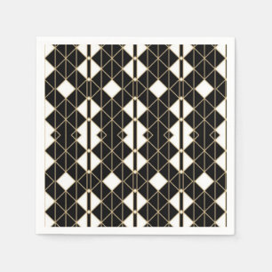 Servilleta De Papel Art Deco Black and Gold Geometric luxury