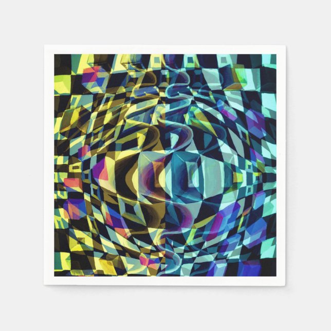 Servilleta De Papel Art Deco - Difusión abstracta (Anverso)