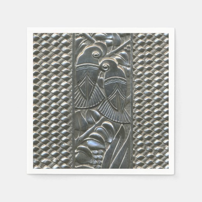 Servilleta De Papel Art Deco Love Birds Paper Napkin (Anverso)