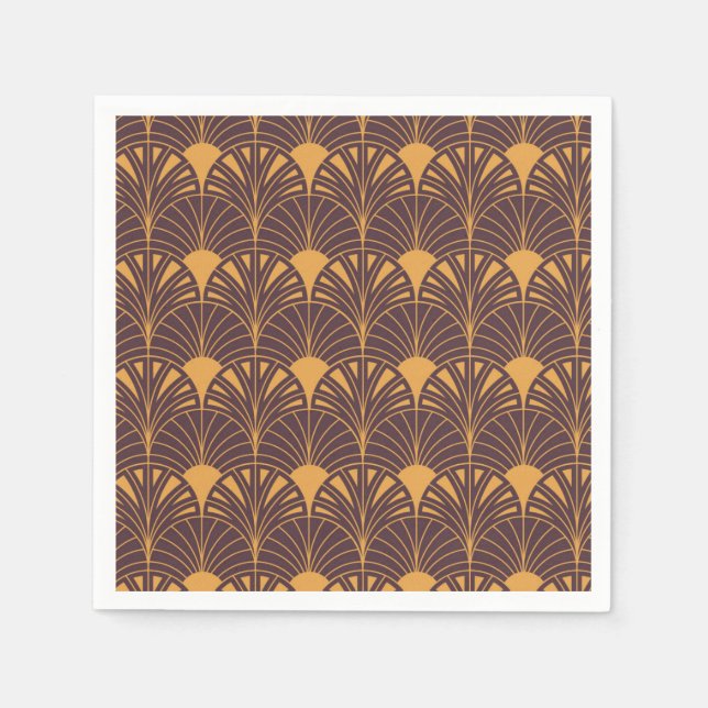 Servilleta De Papel Art Deco pattern with fan-shaped motifs  (Anverso)
