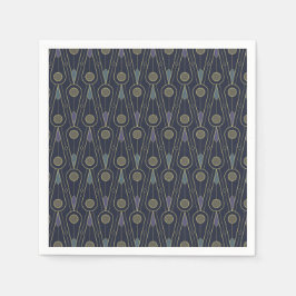 Servilleta De Papel Art Deco pattern with geometric shapes in gold
