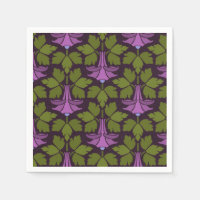 Art Nouveau Art Deco Morado Floral sobre diseño ne