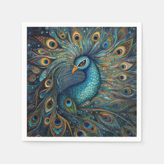 Servilleta De Papel Art Nouveau de Peacock