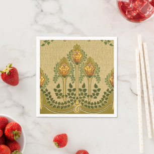 Servilleta De Papel Art Nouveau Tulip Flower Pyramid Shape Luncheon