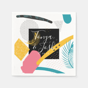 Servilleta De Papel Arte abstracto collage Splash de los 90