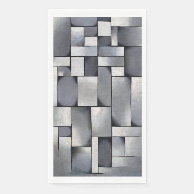 Servilleta De Papel Arte abstracto - Composición en gris (Anverso)