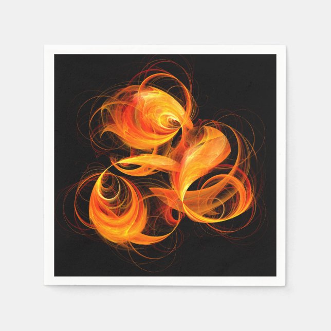 Servilleta De Papel Arte abstracto de bola de fuego (Anverso)
