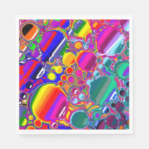 Servilleta De Papel Arte abstracto de explosión en arco iris