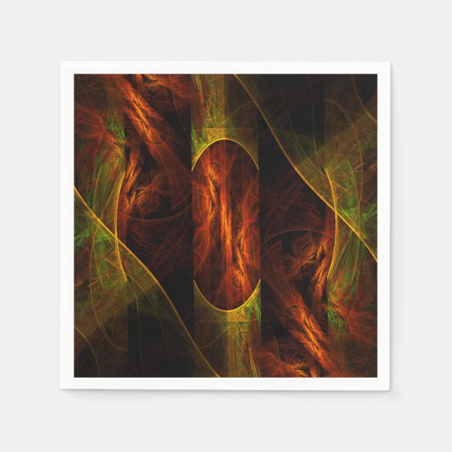 Servilleta De Papel Arte abstracto de la jungla de Mystique (Anverso)