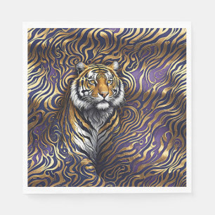 Servilleta De Papel Arte abstracto de tigre
