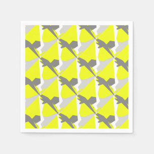 Servilleta De Papel Arte abstracto energía amarillo gris