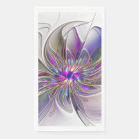 Arte abstracto fractal de flores enérgico y colori