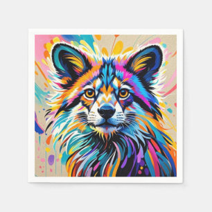 Servilleta De Papel Arte abstracto lindo divertido diseño audaz de ani