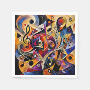 Servilleta De Papel Arte abstracto musical estilo Kandinsky 