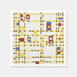 Servilleta De Papel Arte abstracto Piet Mondrian Broadway Boogie Woogi