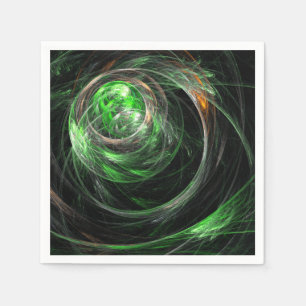 Servilleta De Papel Arte abstracto verde alrededor del mundo