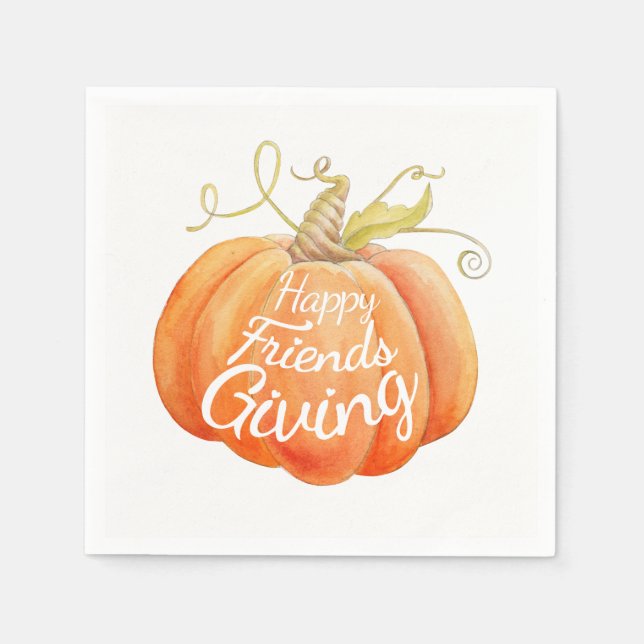 Servilleta De Papel Arte acuarela de calabaza de juguete (Anverso)