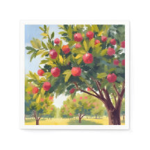 Arte Acuarela de Otoño Manzana Manzanar