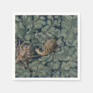 Servilleta De Papel Arte Antiguo Botánico Art Nouveau Caracol Antiguo
