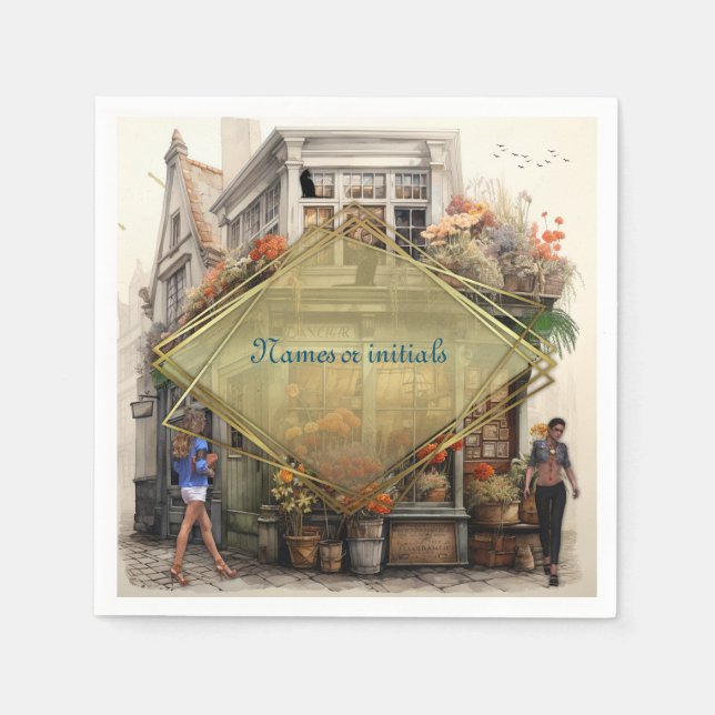 Servilleta De Papel Arte antiguo de Amsterdam (Anverso)