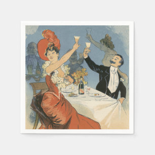 Servilleta De Papel Arte Antiguo Modernista, Restaurante Taverne Olymp