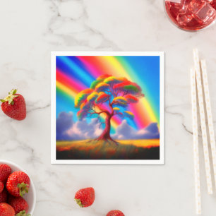 Servilleta De Papel Arte arco iris