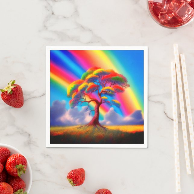 Servilleta De Papel Arte arco iris (In situ)