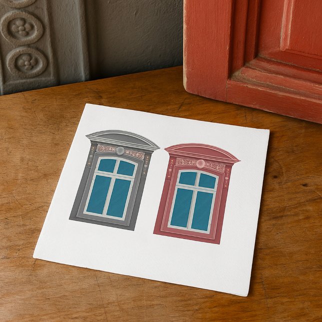 Servilleta De Papel Arte arquitectónico de la ventana europea (Subido por el creador)