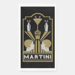 Servilleta De Papel Arte Art Decó de Martini