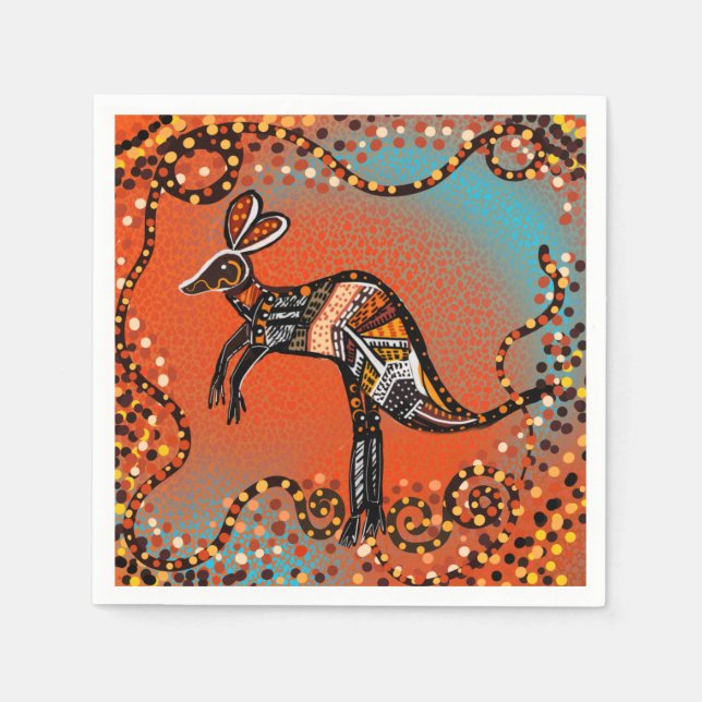 SERVILLETA DE PAPEL ARTE AUSTRALIA (Anverso)