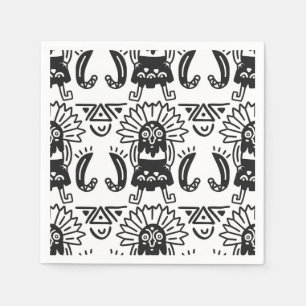 Servilleta De Papel Arte azteca - Patrón Lizard