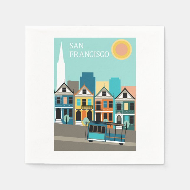 Servilleta De Papel Arte Bonito de San Francisco (Anverso)