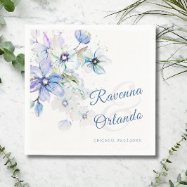 Servilleta De Papel Arte Botánico Floral Pastel de Invierno Romance Bo