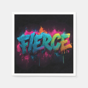 Servilleta De Papel Arte callejero digital dinámico con la palabra "fe