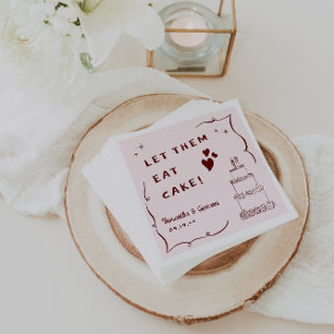 Servilleta De Papel Arte caprichoso retro de garabatos Boda