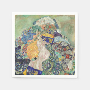 Servilleta De Papel Arte colorido de Gustav Klimt Bebé en Cuna