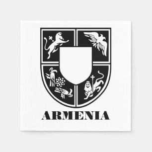 Servilleta De Papel Arte contemporáneo del emblema estatal armenio