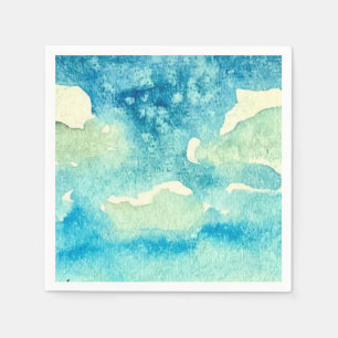 Servilleta De Papel Arte de acuarela de nubes
